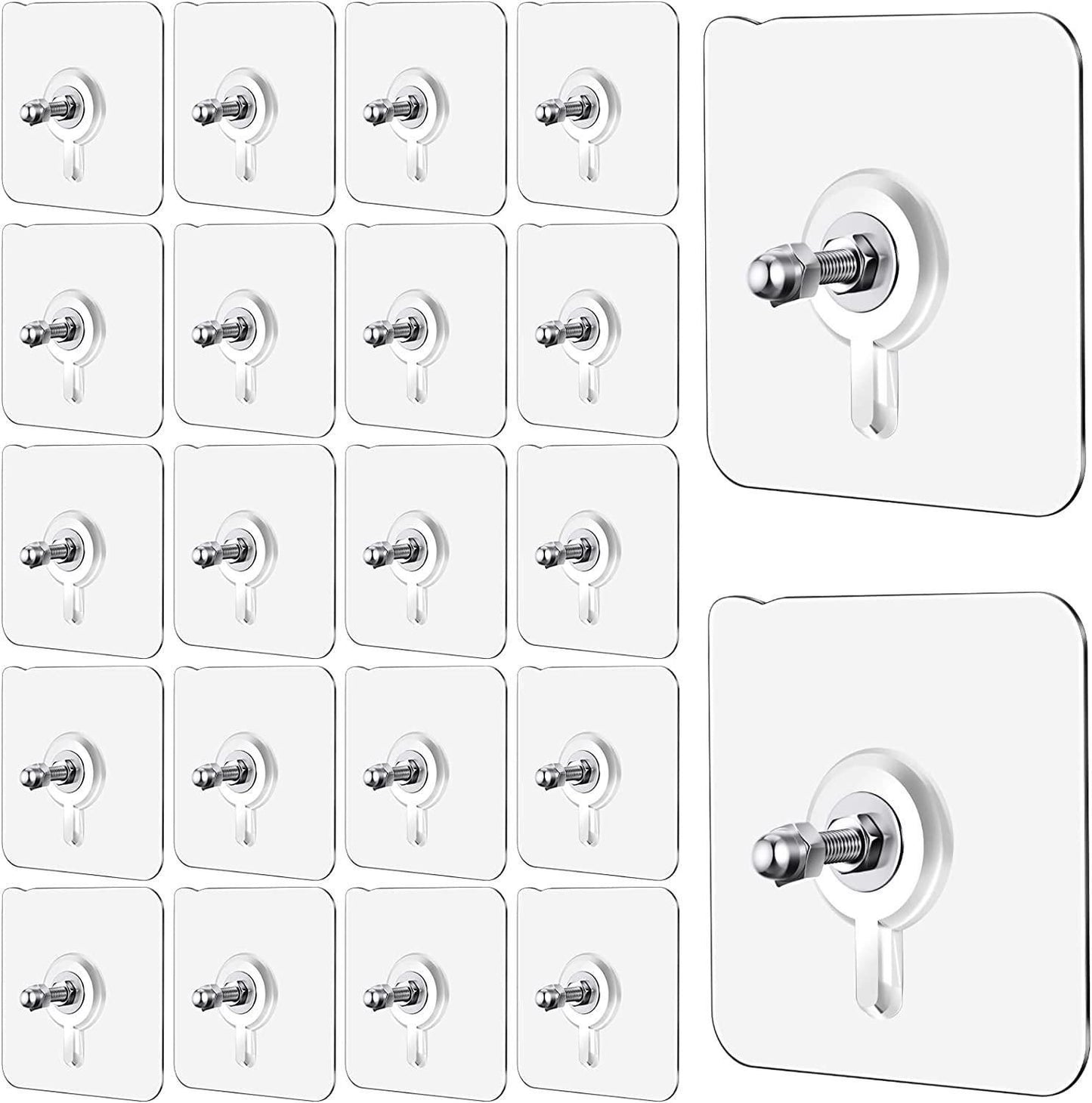 Adhesive Wall Hooks – 10 Pcs