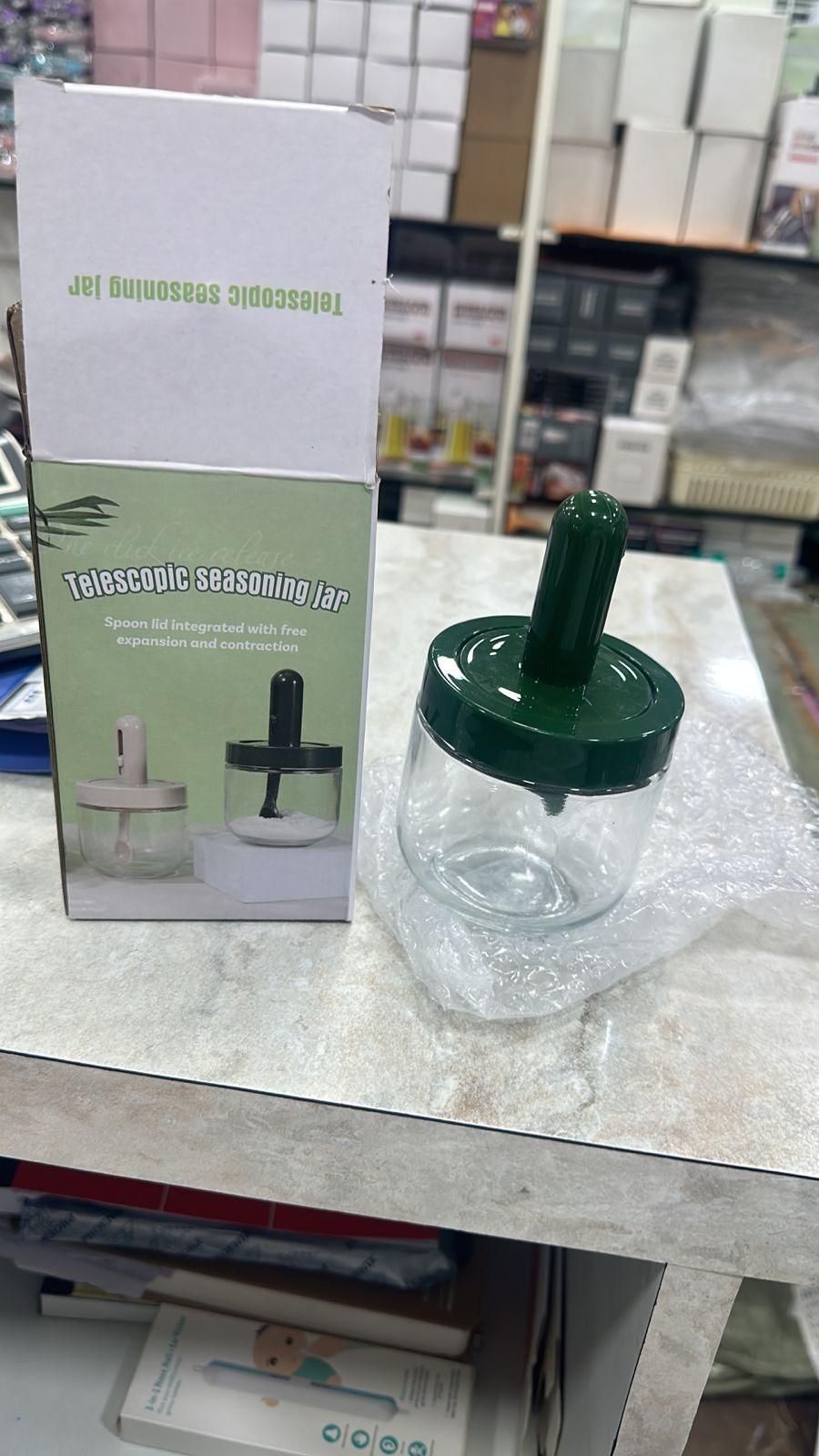 Air Tight Jar with Stand Spoon – 300ml