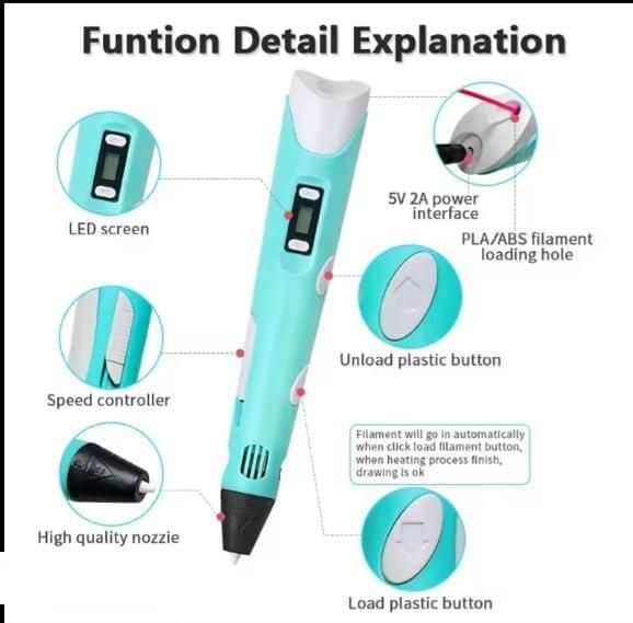 3D Printing Pen for Kids (With PLA Filament)