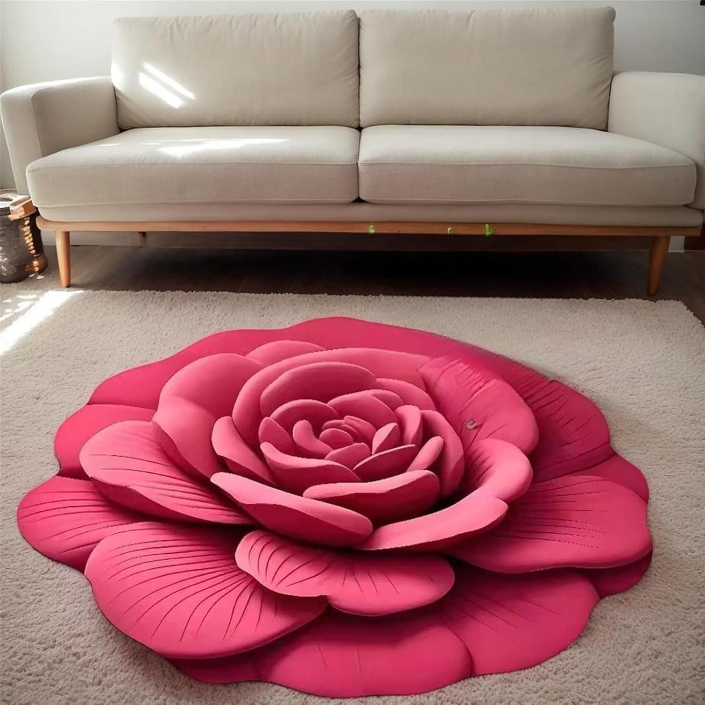 Floral Plush & Quick Dry Floor Mat