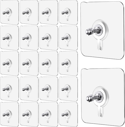 Adhesive Wall Hooks – 10 Pcs