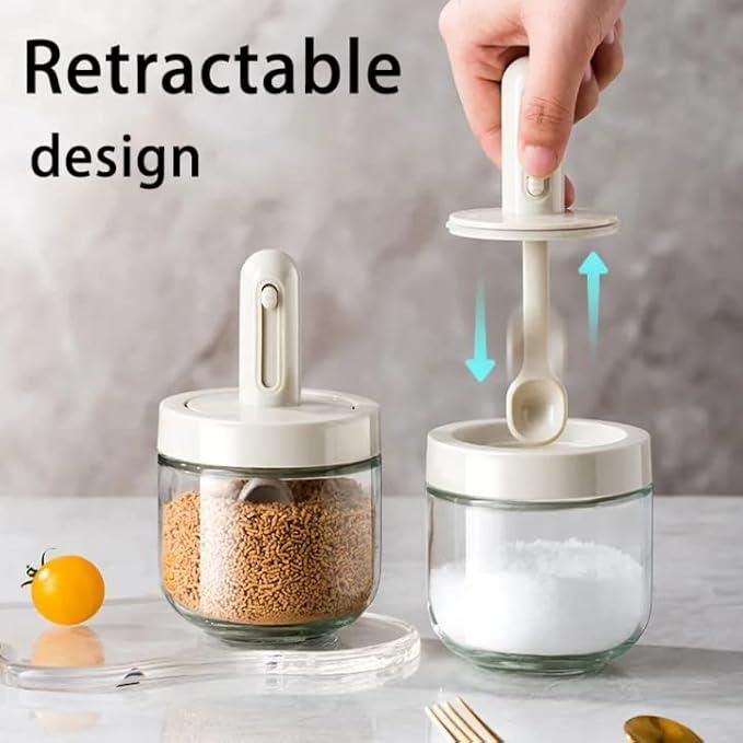 Air Tight Jar with Stand Spoon – 300ml