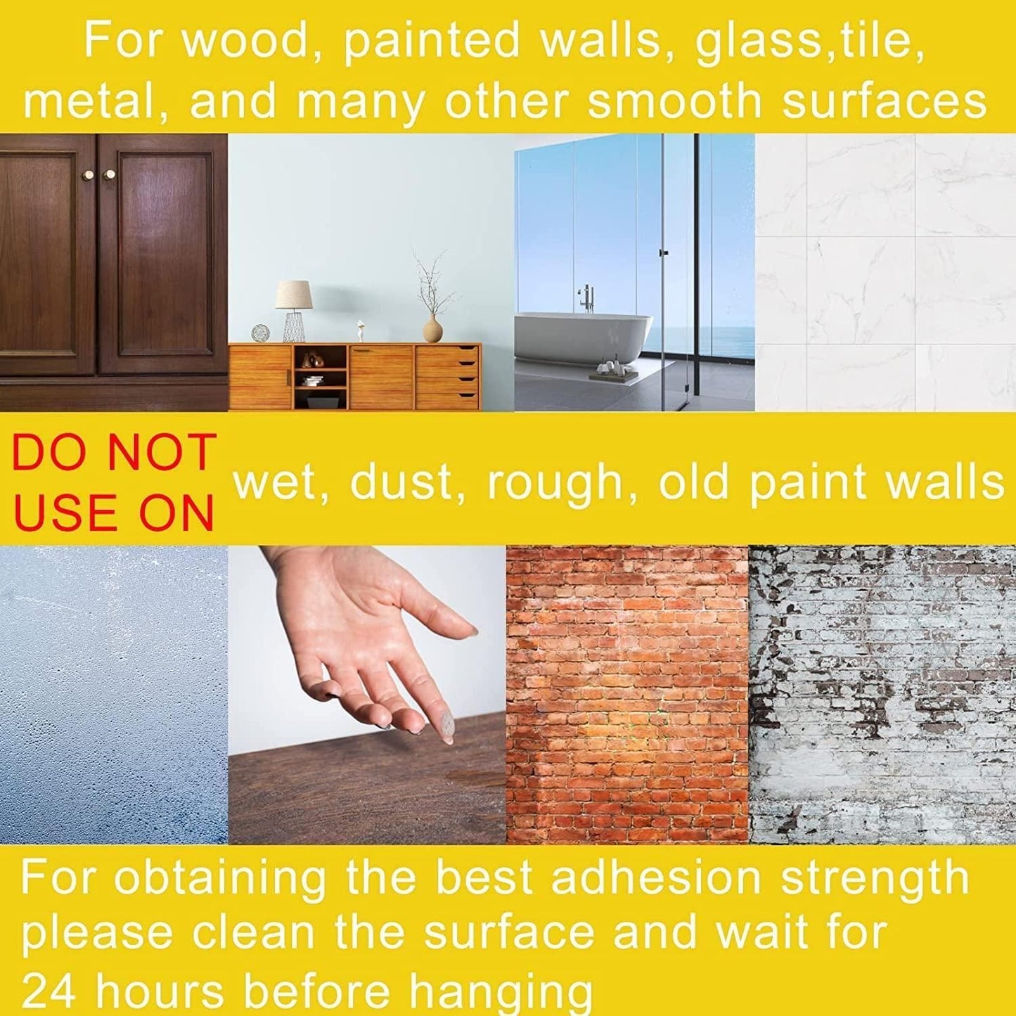 Adhesive Wall Hooks – 10 Pcs