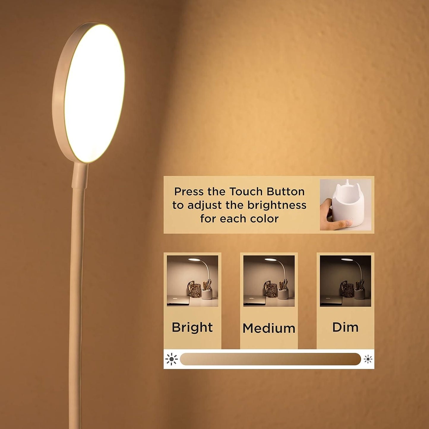 LED Study Table with Pen Holder