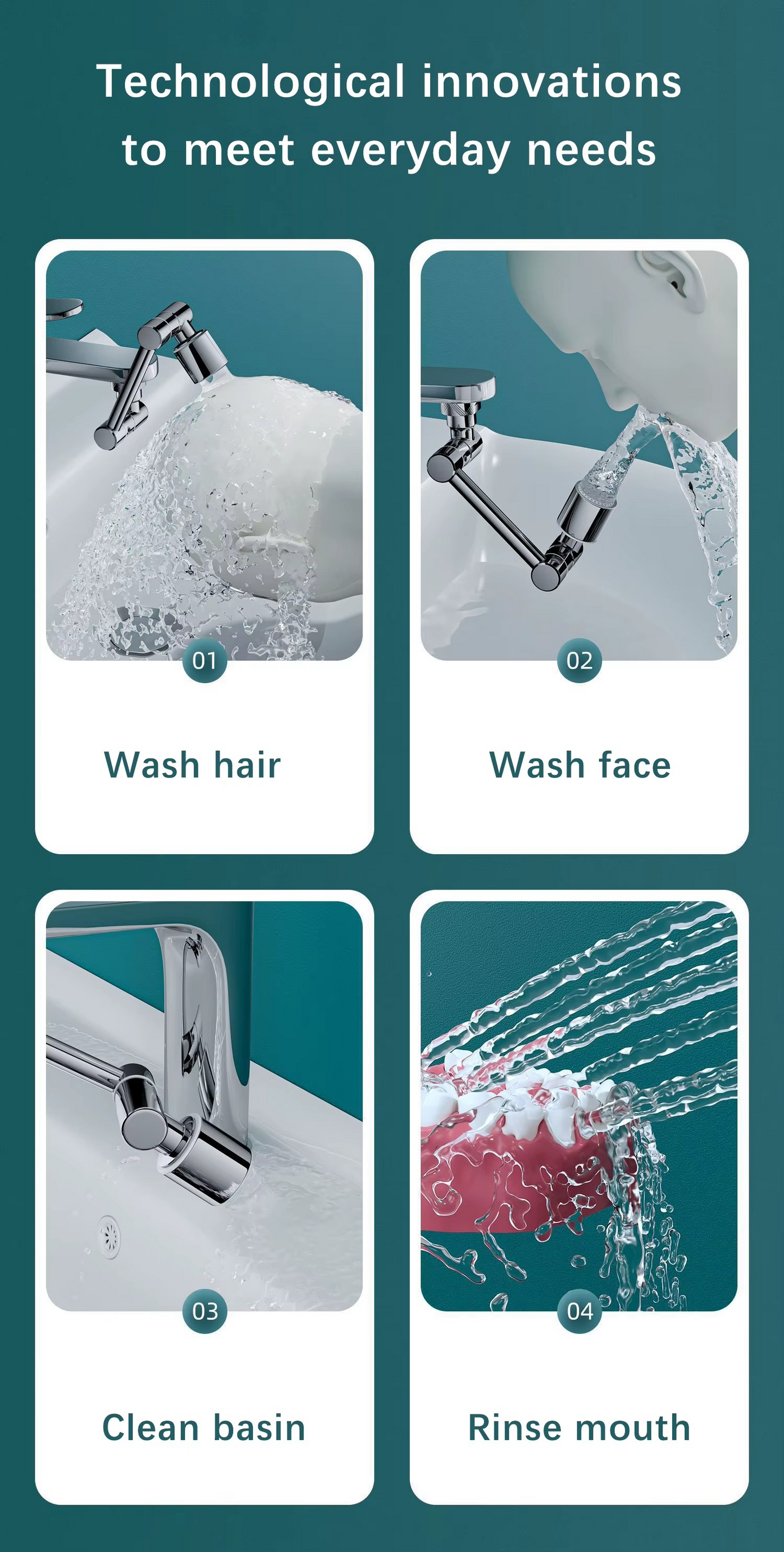 720° Rotatable Spray Head Faucet