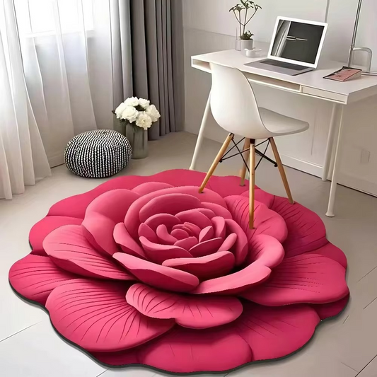 Floral Plush & Quick Dry Floor Mat